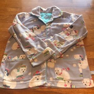 Girls Nick & Nora Polar Bear Pajama Set